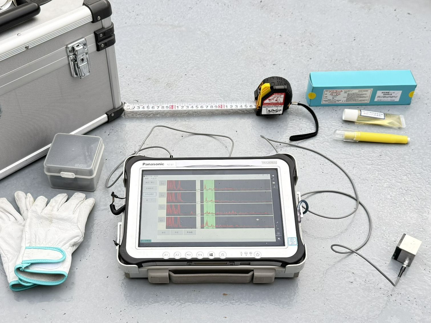 超音波根入れ長測定機器